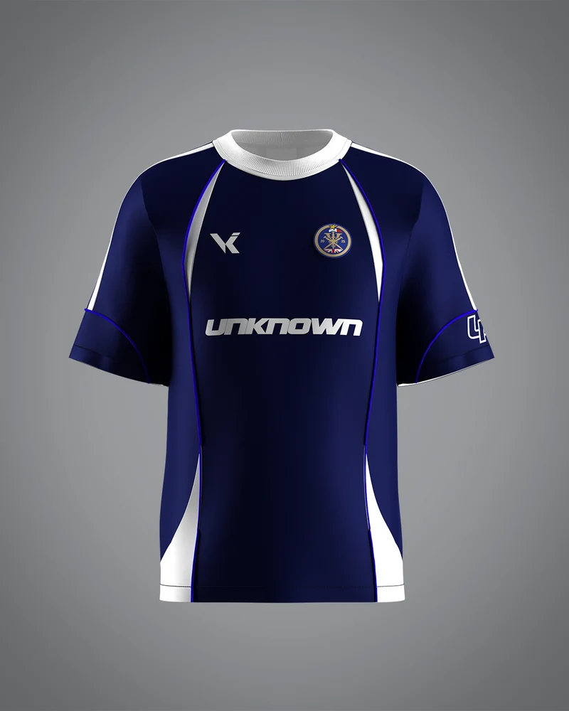VRUNK-X-UNKNOWN-FOOTBALL-TEE-BLUE.webp